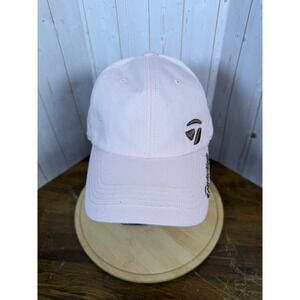 Ladies TaylorMade Logo TMAX Gear Golf‎ Hat Pink Chocolate Adjustable Strap Euc
